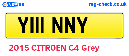 Y111NNY are the vehicle registration plates.