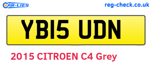 YB15UDN are the vehicle registration plates.