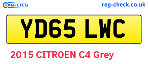 YD65LWC are the vehicle registration plates.