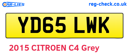 YD65LWK are the vehicle registration plates.