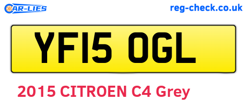YF15OGL are the vehicle registration plates.