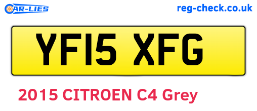 YF15XFG are the vehicle registration plates.