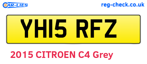 YH15RFZ are the vehicle registration plates.