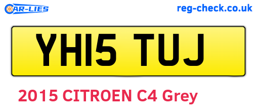 YH15TUJ are the vehicle registration plates.