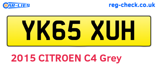 YK65XUH are the vehicle registration plates.