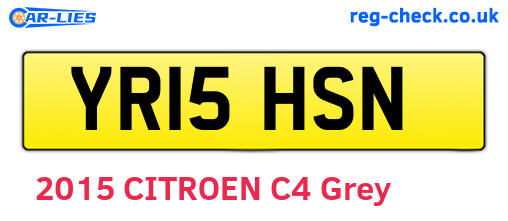 YR15HSN are the vehicle registration plates.