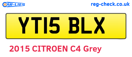 YT15BLX are the vehicle registration plates.
