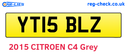 YT15BLZ are the vehicle registration plates.
