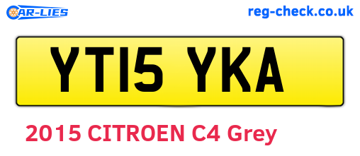 YT15YKA are the vehicle registration plates.