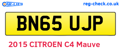BN65UJP are the vehicle registration plates.