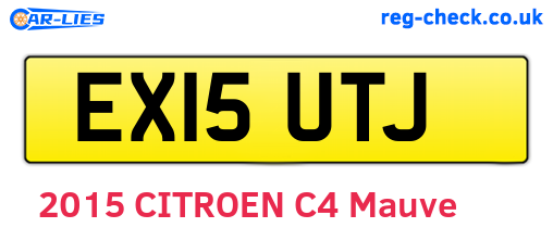 EX15UTJ are the vehicle registration plates.