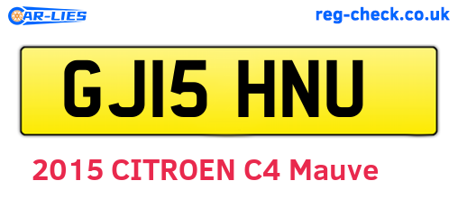 GJ15HNU are the vehicle registration plates.