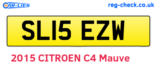 SL15EZW are the vehicle registration plates.
