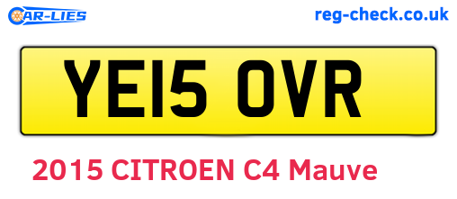 YE15OVR are the vehicle registration plates.