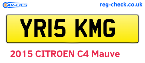 YR15KMG are the vehicle registration plates.