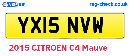 YX15NVW are the vehicle registration plates.