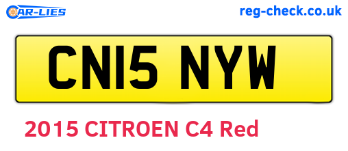 CN15NYW are the vehicle registration plates.