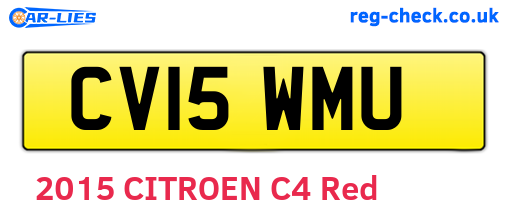 CV15WMU are the vehicle registration plates.