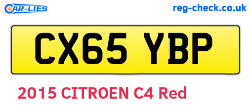 CX65YBP are the vehicle registration plates.