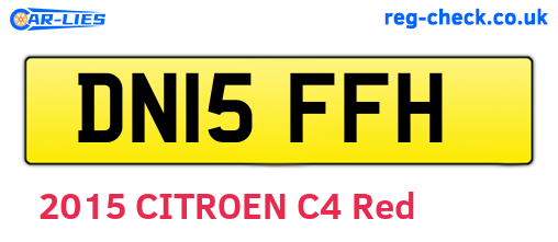 DN15FFH are the vehicle registration plates.