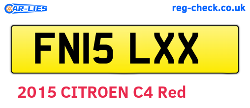 FN15LXX are the vehicle registration plates.
