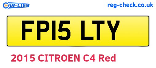 FP15LTY are the vehicle registration plates.