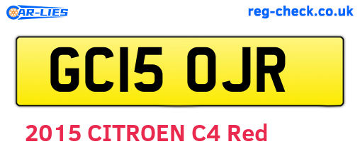 GC15OJR are the vehicle registration plates.