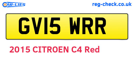 GV15WRR are the vehicle registration plates.