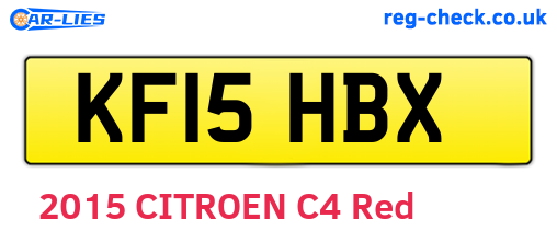 KF15HBX are the vehicle registration plates.
