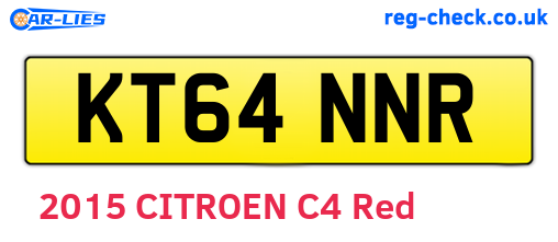KT64NNR are the vehicle registration plates.