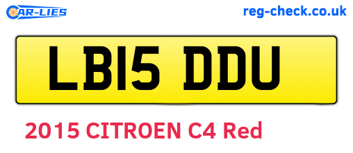 LB15DDU are the vehicle registration plates.
