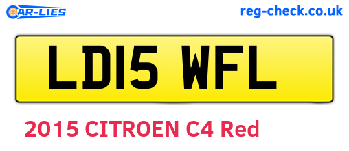 LD15WFL are the vehicle registration plates.