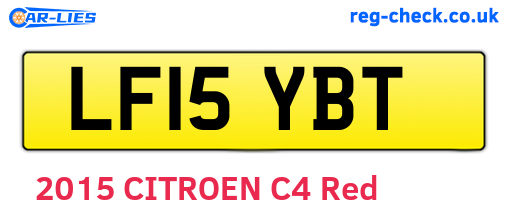 LF15YBT are the vehicle registration plates.