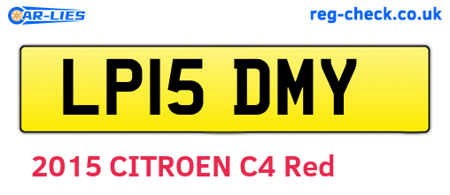 LP15DMY are the vehicle registration plates.