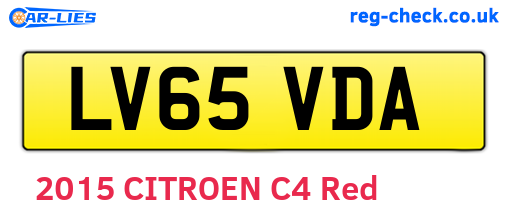LV65VDA are the vehicle registration plates.