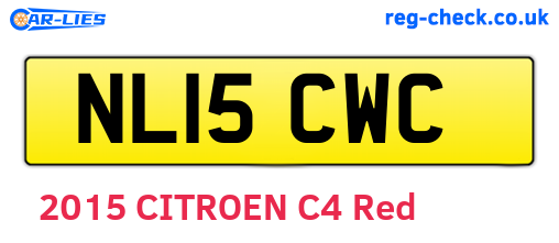 NL15CWC are the vehicle registration plates.