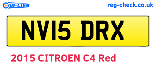 NV15DRX are the vehicle registration plates.