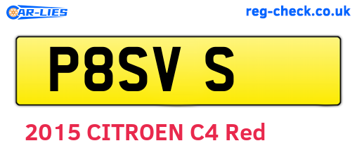 P8SVS are the vehicle registration plates.