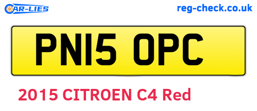 PN15OPC are the vehicle registration plates.