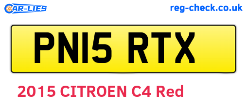 PN15RTX are the vehicle registration plates.
