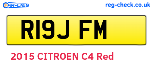 R19JFM are the vehicle registration plates.