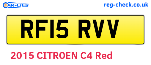 RF15RVV are the vehicle registration plates.