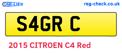 S4GRC are the vehicle registration plates.