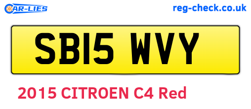 SB15WVY are the vehicle registration plates.