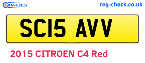 SC15AVV are the vehicle registration plates.