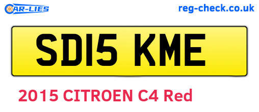 SD15KME are the vehicle registration plates.