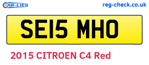 SE15MHO are the vehicle registration plates.