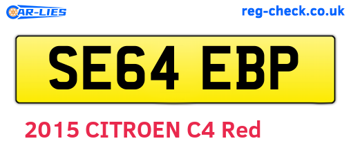 SE64EBP are the vehicle registration plates.