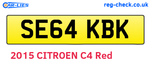 SE64KBK are the vehicle registration plates.