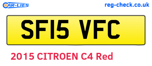 SF15VFC are the vehicle registration plates.